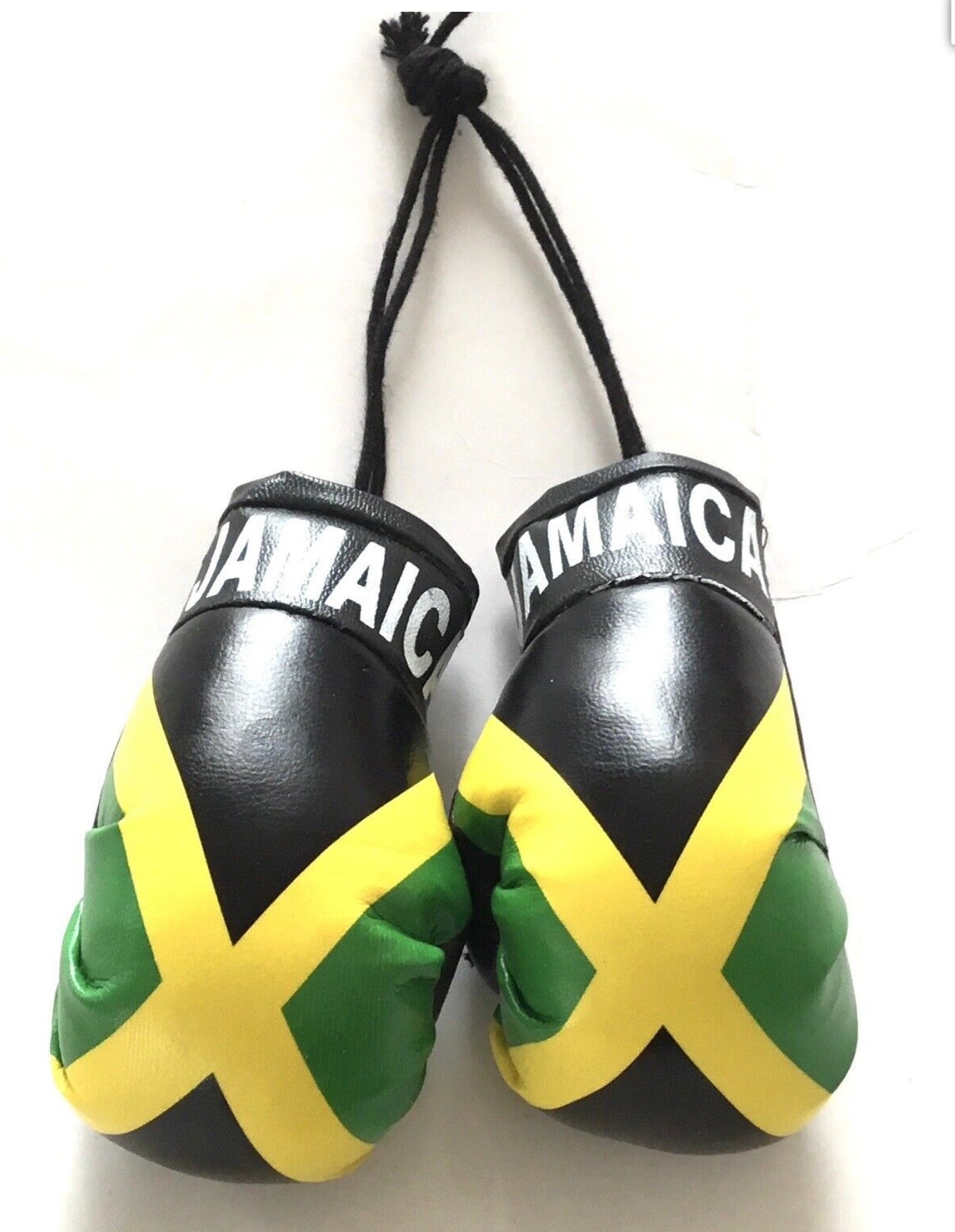 JAMAICA PAIR BOXING GLOVES FOR HANGING IN THE CAR OR OFFICE 10 X 8 CM