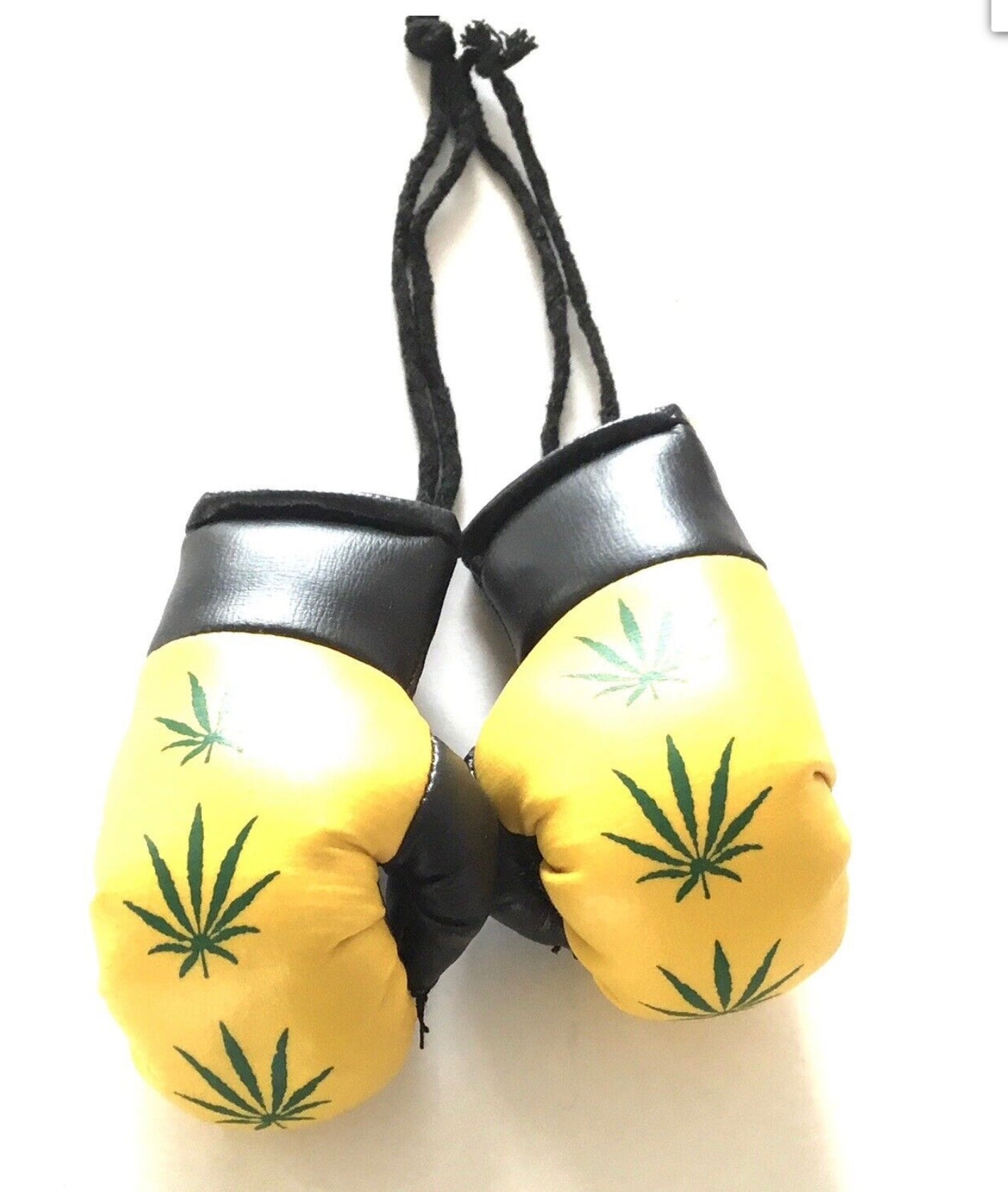 3 LEAFS PAIR OF BOXING GLOVES FOR HANGING IN THE CAR OR OFFICE 9 X 5