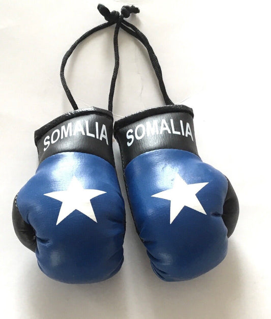 SOMALIA PAIR OF BOXING GLOVES FOR HANGING IN THE CAR OR OFFICE 9 X 5cm