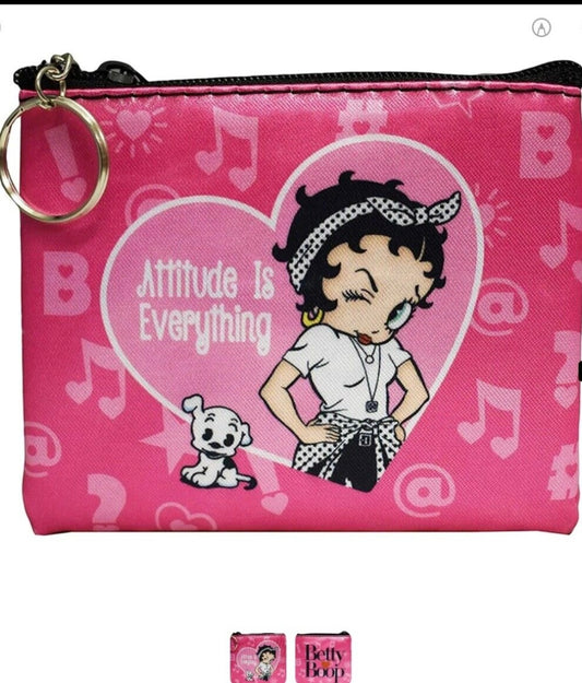 BETTY BOOP COIN PURSE WITH KEY CHAIN BB5947