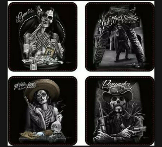 David Gonzales Art Set of 4 x Coasters Western DGA # DG5158