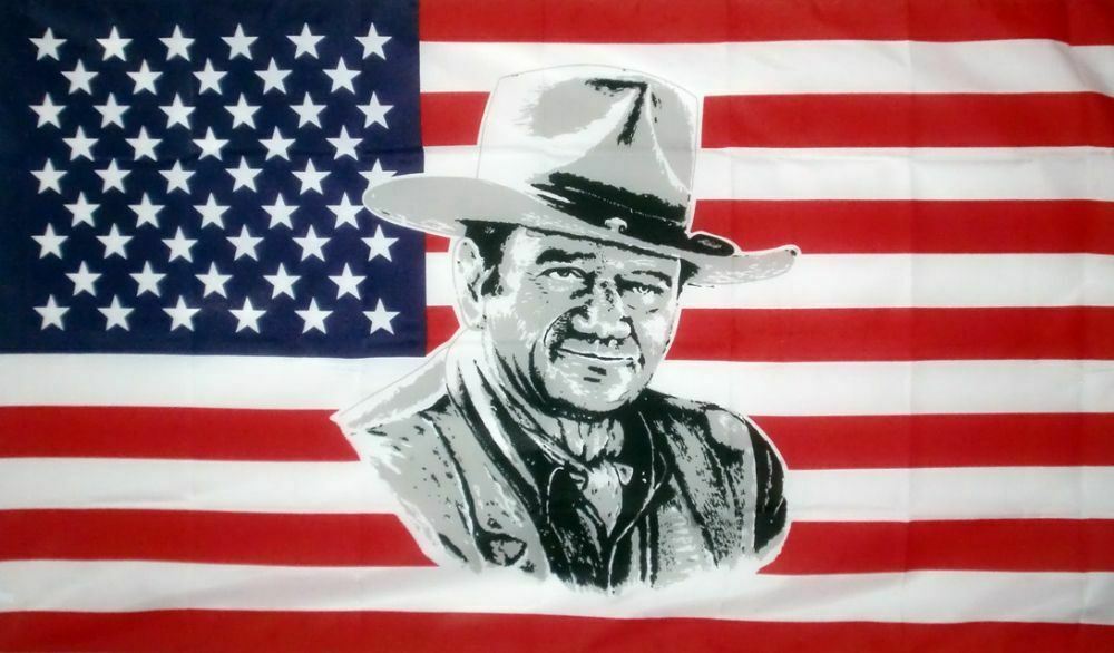 USA JOHN WAYNE 5'x3' FLAG UNITED STATES High Quality 100% Thick Polyester