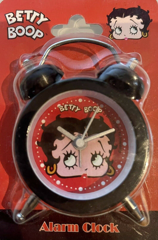 Betty Boop Mini Travel Alarm Clock Betty Boop Face with Red Backround BBAC#0437