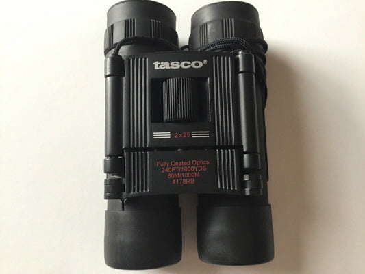 TASCO Compact 12 x 25mm DCF  50m/1000m RRP £29.99  PERFECT FOR HORSE RACING