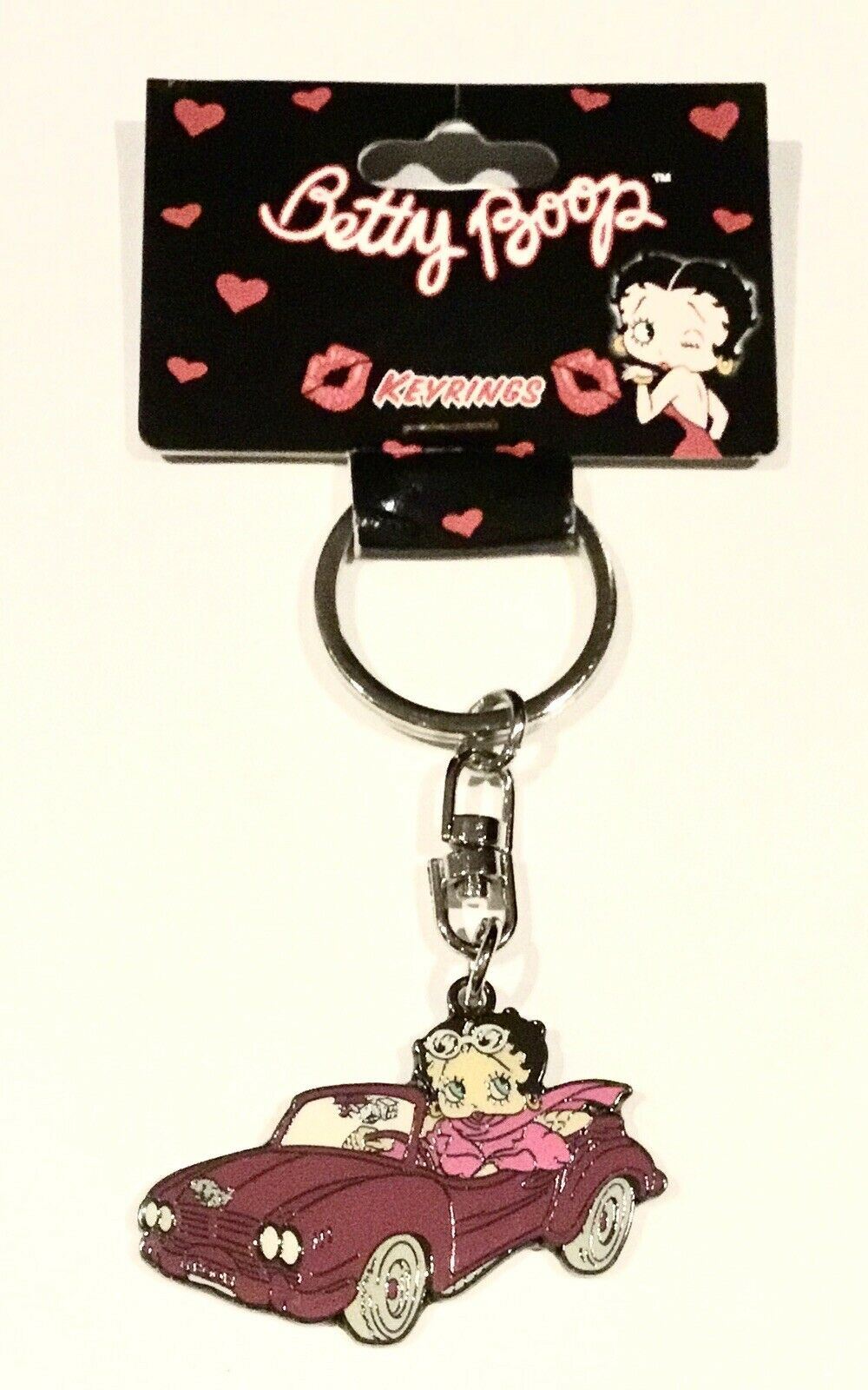 BETTY BOOP KEY RING OFFICIAL WITH A FREE WALLET JUST ARRIVED BLUE BB