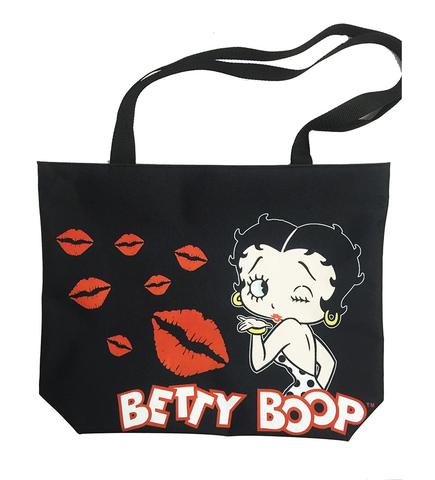 New Betty Boop Black Tote Bag Kisses BB5785