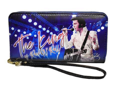 Elvis Presley Wallet The King "Blue" w/Wht Jumpsuit E8894