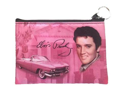 Elvis Make Up Bag Pink w/ Guitars E8750