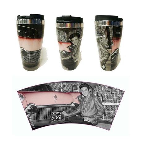 Elvis Thermos With Car Steel E8773