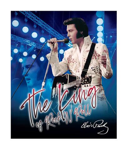 Elvis Presley Throw Blanket The King Blue E8921