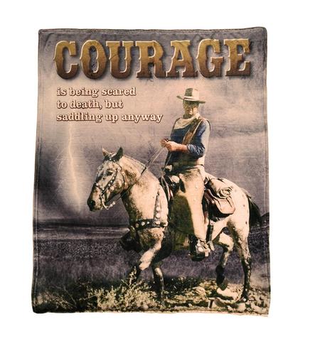 John Wayne Throw Blanket "Courage" JW6060