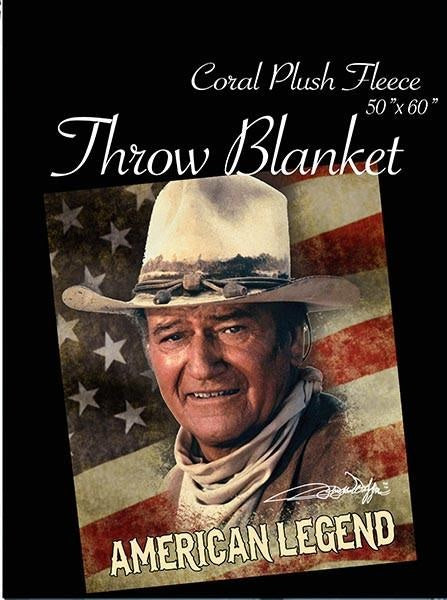 John Wayne American Legend Throw Blanket JW5274
