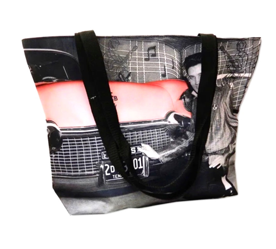 Elvis Tote Bag With Pink Cadillac E8741